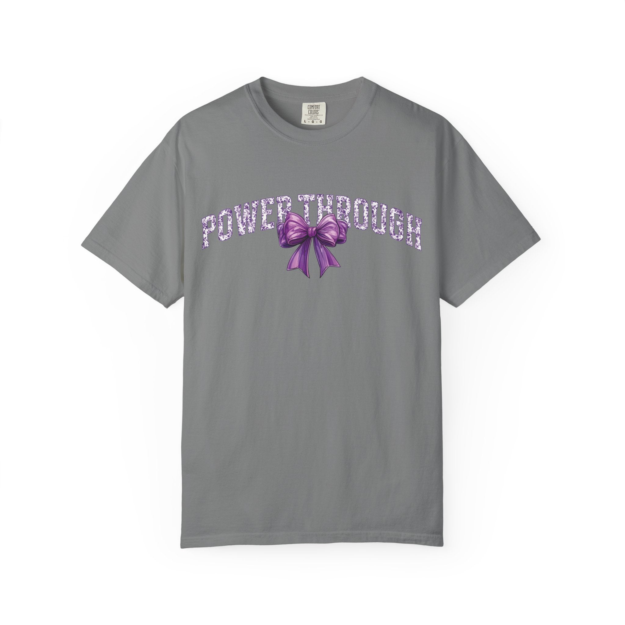 Power Through Bow Unisex T-Shirt, Motivational Graphic Tee, Gift for Her, Self-Care Apparel, Inspirational Quote Shirt